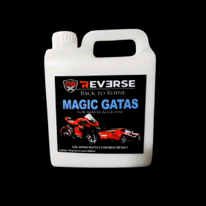 Reverse Magic Gatas 1 Liter Multi-Purpose cleaner and dressing for Car & Motorcycle Matte and Glossy finish / Magic Gatas Refill with free towel