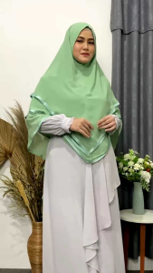 Jilbab Jumbo Ceruty Babydolls 3 Layer Variasi Lis Pita