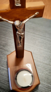 Candle Table Crucifix (12×22cm) |K-Catholic Goods | Made in Korea