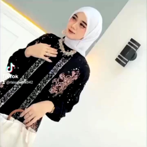 Gamis Rayon Twill Cap Abstrak Malaman Gamis Busui Jumbo