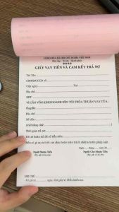 Giấy vay tiền a5 15x20cm 2 liên 100 tờ/quyển