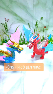 Bình Chánh shop 💖 Đồ chơi trẻ em - Đồ Chơi Rồng chạy pin nhạc đèn  có đèn  dây dẫn