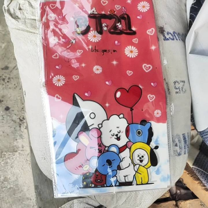 Plastik Snack Ulang Tahun (ultah) BTS 21 / Plastik Karakter / Plastik OPP BTS BT21 isi  10 pcs  ukr 22x 40