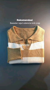 Sweater Crop Valencia Collar Neck Motip Blaster - 2 Ukuran