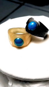 Cincin Bacan Doko Ring Tanduk kerbau bule dan hitam