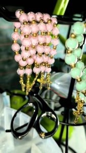 MINI ROSARY FOR SOUVENIER DECOR ORNAMENTS with TAGS Pocket Size