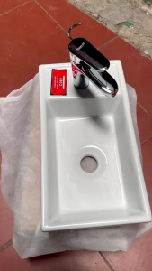 CHÍNH HÃNG Bảo hành 2 năm lỗi 1 đổi 1 Chậu sứ lavabo mini phủ Nano mã c062