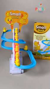 Đồ chơi cầu trượt vịt vàng leo thang 3 tầng 3 chú vịt có đèn có nhạc 2021 peekabootoys