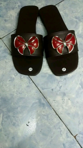 Promo Terbaru Sandal Selop Teplek Wanita Kokop TB Kupu Kupu Merah COD Real Pick