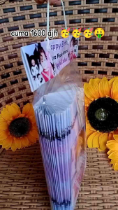 plastik ulang tahun isi 35pcs + desain foto(plastik+label+tali)Tas plastik bingkisan ultah/plastik snack ulang tahun/tas plastik souvenir
