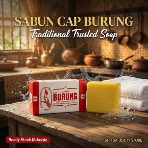 Sabun Cap Burung Traditional Soap Bar 1pcs | Gentle Hand Wash Soap | Multipurpose Cleaning Soap Malaysia
