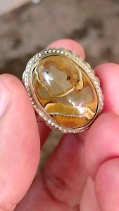 CINCIN BATU AKIK JAWA BARAT MOTIF "WAJAH" ASLI NATURAL
