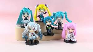 Mô hình Hatsune Miku - Mô hình Vocaloid Thần tượng âm nhạc ảo - Nhân vật Miku Hatsune Âm nhạc của tương lai - 9~10cm