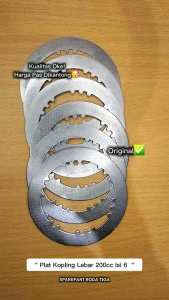 plat kopling lebar plat besi isi 6 viar 200cc (GS 44A) roda tiga sparepart