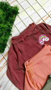kaos panjang bear rainbow knit 1-3tahun/atasan anak