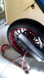 Silencer Racing Original Brazzers Exhaust Inlet 50mm Knalpot Big Volume / Knalpot Motor Ninja 250 FI Old Karbu NMAX New Aerox New ZX25R R15 V2 R25 V3/V4 Vixion R25 MT25 Z250 XMAX250 ADV150 PCX155 VARIO Beat Scoopy XSR155 MT25 MX King Satria FU Supra GTR150