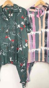 GHANIA Rayon Premium Oversize Piyama Lengan Pendek Baju Tidur Wanita Pajamas Set Babydoll