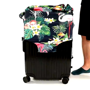 Sarung koper elastis PREMIUM Size S [19-21 inch ] Elastic Luggage Cover with Zipper Lock & Buckle Clip