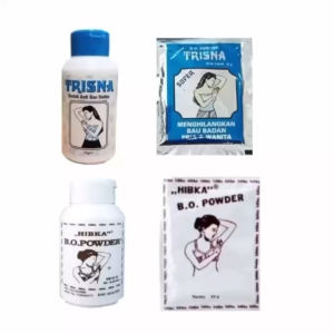 Bedak ketiak Trisna & Hibka botol & sachet b.o powder