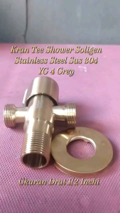 Kran Shower Kloset Soligen YG 4 Gold Stainless Steel Sus 304 Drat 1/2 Inchi - Kran Closet - Kran Tee Shower - Kran Kamar Mandi