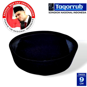 Peci Songkok Hitam Taqorrub Kopiah President Nasional Topi Formal Bludru