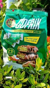 Gofrik pistachio paste milk chocolate (23% pistachio premium) 125 กรัม 10ชิ้น สินค้าจากอิสตันบูล ประเทศตุรกี BBF.07/10/26