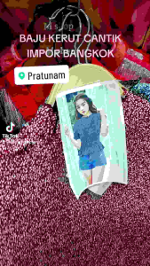 BLOUSE KERUT FULL KARET IMPORT BANGKOK