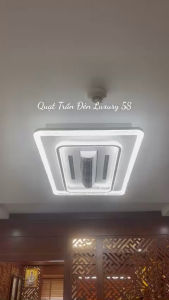 (MẪU CAO CẤP MỚI) Quạt Trần Đèn Led Viền MeCa Cao CấpLed 3 Màu Sáng.Quạt Quay 180 Độ.Trang Trí KháchNhà Hàng.Bảo Hành.