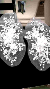 Sepatu Lace Bordir 3D Wedding Import: Sepasang Elegan & Trendy