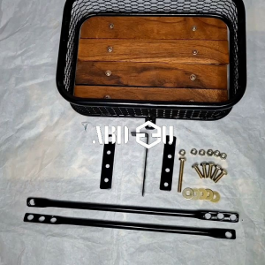 KERANJANG MESH KAYU MTB FIXIE COMMUTER BIKE SEPEDA LIPAT UNIVERSAL Outdoor