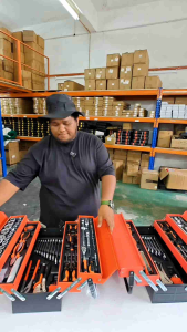 85pcs tools set Cantilever Metal Tool Box Set 5 Tier Socket Set 1/4 Spanner Tool Set Toolbox Set " & 1/2"