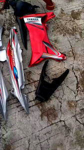 Cover Body Fullset Halus Kasar Yamaha Jupiter Z New Burhan 2005 s/d 2009 Warna Merah Silver