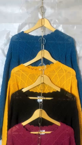 Sweater Rajut Cewe Motif Cable