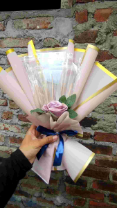 buket uang kosngan bagus banget free bunga (free kartu ucapan)