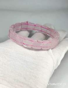 NATURAL ROSE QUARTZ BANGLES ( Stone of love)