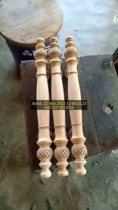 headle pintu kayu jati mentahan ukuran 50cm motif nanas
