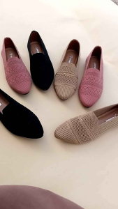 Sepatu Sandal Wanita Rajut Import Flat Terlaris Insol Karet