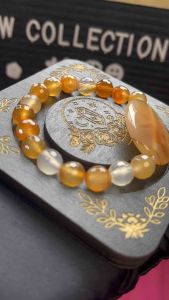 Orange Carnelian natural stone bracelet 10mm 16cm (for creativity and motivation)