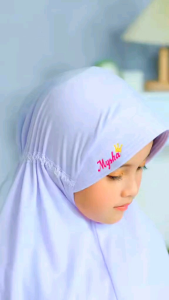 HIJAB ANAK SEKOLAH TK SD SMP SMA BORDIR NAMA REQUES SUKA SUKA