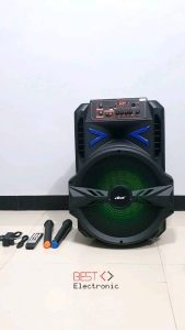 SPEAKER AKTIF DAT DT 1516 DT1516 DT-1516 BLUETOOTH TROLLEY 15 INCH PROFESSIONAL