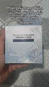 CÉLIO Collagen Tintomake Face Powder Compact with Mirror and Puff Elegant Design Pearls and Decorative Box. - HX2022