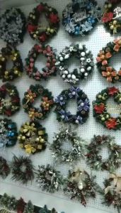 Vòng Hoa Noel Vòng Nguyệt Quế Treo Trang Trí Noel Giáng Sinh Handmade tặng đèn đom đóm