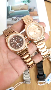 Jam Tangan Original Wanita Seven Minute 777 Analog Strap Rantai Stainless