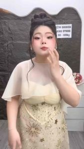 Đầm Bigsize 50-90Kg Dáng Dài Siêu Xinh Sang Chảnh Đi Làm Đi Tiệc Đi Chơi - D337 - Ú Xinh Store (Lưới Thêu Trăng Sao)