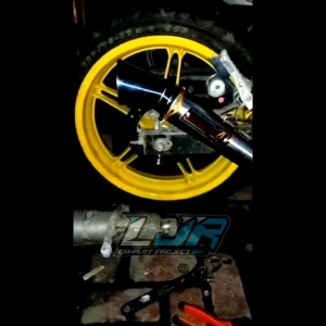 Knalpot Daeng Sai 4 Ujung Blue Beat FI, Beat Karbu, Beat ESP Scoopy