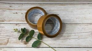 Băng keo vàng đục 5cm - 80yds