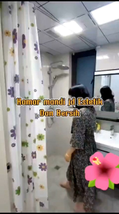 ABee Pr-733 Cantik Tirai mandi Peva Tirai Kamar mandi anti air
