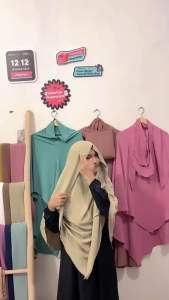 FRENCH KHIMAR ARUMI HIJAB SYARI FREE CADAR 2 LAYER BY MANTIKAHIJAB