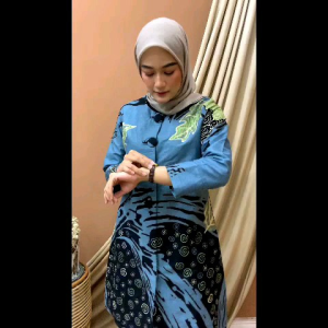 Tunik Batik Atasan Kerja Wanita Full TRIKOT Terbaru 2023