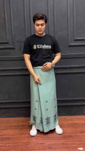 Sarung Goyor Batik Santri Remaja Dewasa Motif Pintu Aceh Sage Rayon Super Premium